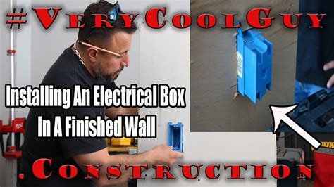 how to install electrical box in pre existing insulated wall|electrical box installation cost.